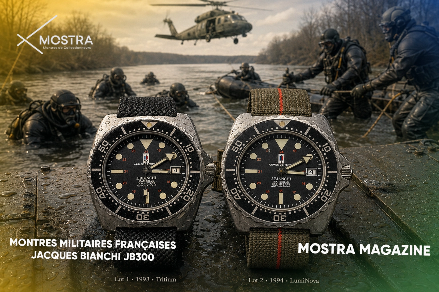 Bianchi B-300 Armée de Terre montre militaire française de plongée